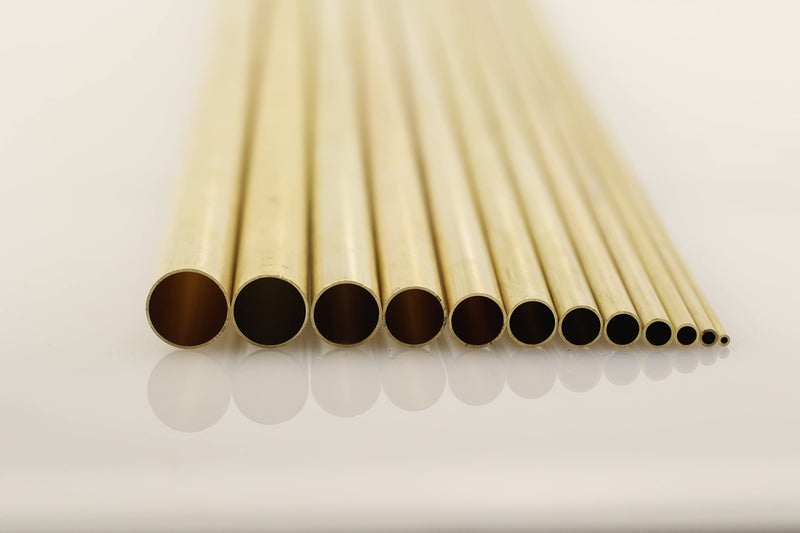 K & S Precision Metals K&S Precision Metals Round Brass Telescopic Tubing Assortment 3400 â€“ 12 Tubes, 1/16" to 13/32" OD, 12" Length, 0.014" Wall (Small) â€“ DIY Projects, Made in USA - Image 2